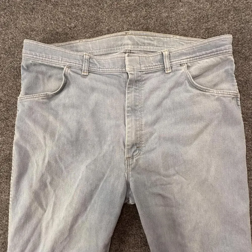 Wrangler Mens Light Wash Jeans 42x30 Made in USA 85498LB‎ Classic Denim